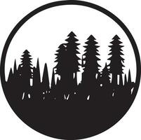 Woud logo vector ontwerp illustratie silhouet