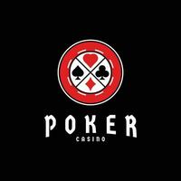 gokken casino poker spaander logo ontwerp ideeën vector