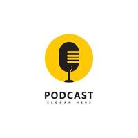 podcast logo pictogram ontwerp vector sjabloon microfoon symbolen