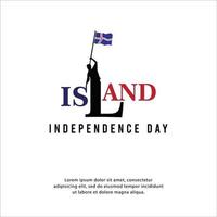 gelukkige onafhankelijkheidsdag van het eiland. sjabloon, achtergrond. vector illustratie