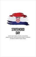 gelukkige onafhankelijkheidsdag van kroatië. sjabloon, achtergrond. vector illustratie