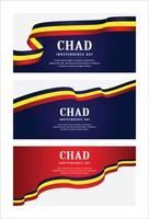 gelukkige onafhankelijkheidsdag van Tsjaad. sjabloon, achtergrond. vector illustratie