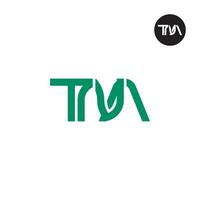 brief tna monogram logo ontwerp vector