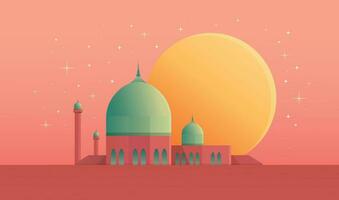 Ramadan kareem gebed moskee vector illustratie