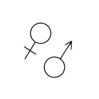 geslacht symbool. vrouw en mannetje icoon. teken van een Mens en een vrouw. vector illustratie. vector illustratie