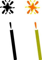 vuurwerk icoon illustratie met Nee achtergrond vector