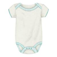 baby bodysuit voor jongen. schattig roze romper voor zuigeling jongen. pasgeboren kleren. waterverf illustratie. geïsoleerd uitnodigingen, baby douche, groet kaarten, afdrukken, affiches, stickers, verpakking vector