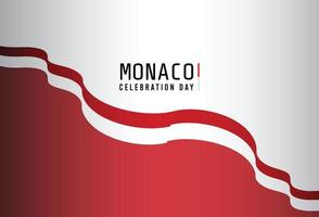 gelukkige onafhankelijkheidsdag van monaco. sjabloon, achtergrond. vector illustratie