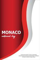 gelukkige onafhankelijkheidsdag van monaco. sjabloon, achtergrond. vector illustratie