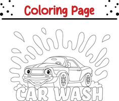 glimlachen auto het wassen kleur bladzijde vector
