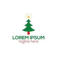 Kerstmis boom logo concept geïsoleerd vector sjabloon illustratie voor bedrijf en bedrijf