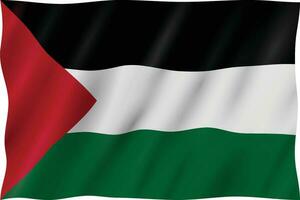 palestina vlag zwaaien vector