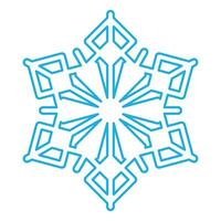winter blauw pluizig sneeuwvlok dun geaaid icoon vector