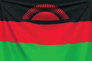 terug vlag Malawi vector