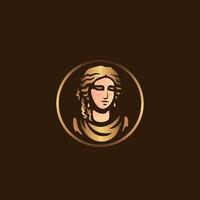 athena de godin vector logo illustratie ontwerp