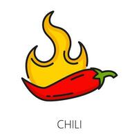 rood heet Chili peper vector pittig kruiderij