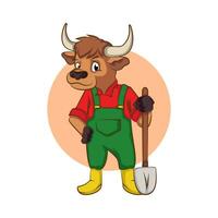 stier tekenfilm vector. dier boerderij illustratie vector