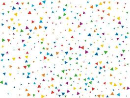 bruiloft driehoekig confetti. licht regenboog schitteren confetti achtergrond. gekleurde feestelijk structuur vector