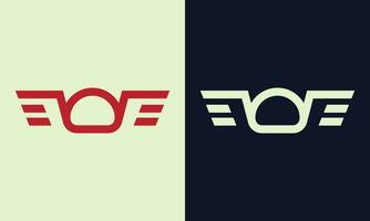 modern abstract meetkundig Vleugels vector logo ontwerp