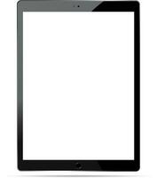 tablet pc mockup set. mobiel apparaat vector illustratie. phablet geïsoleerd Aan wit achtergrond.