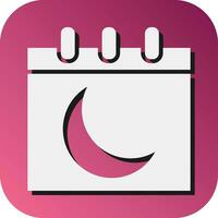 maan kalender vector glyph helling achtergrond icoon voor persoonlijk en reclame gebruiken.