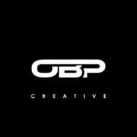 obp brief eerste logo ontwerp sjabloon vector illustratie