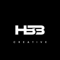 hbb brief eerste logo ontwerp sjabloon vector illustratie