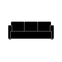 elegant comfortabel sofa icoon geïsoleerd Aan wit achtergrond. bankstel interieur van een leven kamer of kantoor. zacht meubilair voor rust uit en ontspanning huis. vector illustratie.