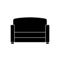elegant comfortabel sofa icoon geïsoleerd Aan wit achtergrond. bankstel interieur van een leven kamer of kantoor. zacht meubilair voor rust uit en ontspanning huis. vector illustratie.