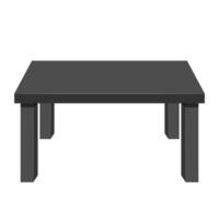 modern zwart plein kantoor tafel geïsoleerd Aan wit achtergrond. modern tafel icoon. meubilair voor interieur. vector illustratie.