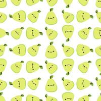 schattig gelukkig peren naadloos patroon vector