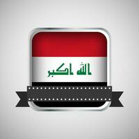 vector ronde banier met Irak vlag