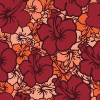 hibiscus roos vector, bloemen naadloos patroon vector