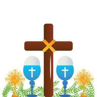 heilig vrijdag christen religieus kader vector