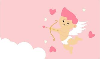 cupido's lucht Valentijn dag achtergrond vector