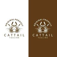 cattail logo ontwerp vector gemakkelijk illustratie symbool sjabloon