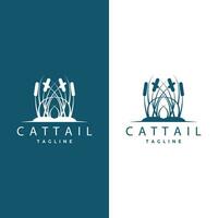 cattail logo ontwerp vector gemakkelijk illustratie symbool sjabloon