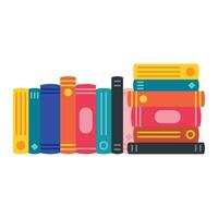 stack van boeken vlak illustratie vector