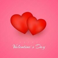 valentijnsdag dag groet kaart of uitnodiging. februari 14 dag van liefde en romantisch. vakantie banier met rood harten. vector illustratie