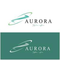 Aurora logo ontwerp icoon illustratie vector sjabloon