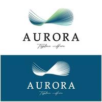 Aurora logo ontwerp icoon illustratie vector sjabloon