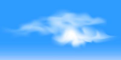 gratis vector, witte wolk in blauwe lucht vector