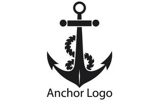 anker schip jacht luxe insigne vector logo, anker logo icoon ontwerp vector sjabloon,