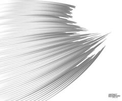 snelheid lijnen vliegend deeltjes patroon. strijd postzegel manga grafisch textuur, grappig boek snelheid horizontaal lijnen Aan wit achtergrond vector