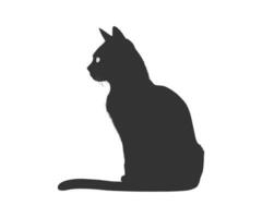 zwart silhouet van een caticon. vector illustratie ontwerp.