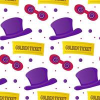 gouden tonen ticket patroon. vector illustratie. voor textiel, papier, stoffen, behang, inpakken, achtergrond.