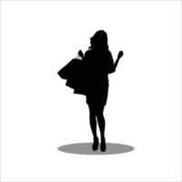 vrouw silhouet voorraad vector illustratie