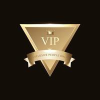 VIP-badge of labels. gouden kleur. elegant ontwerp vector