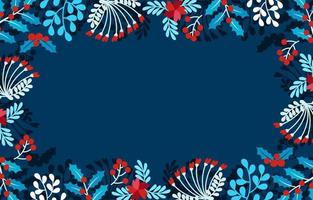 abstracte winter bloemen frames achtergrond vector