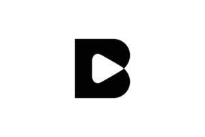 brief b Speel logo ontwerp sjabloon vector